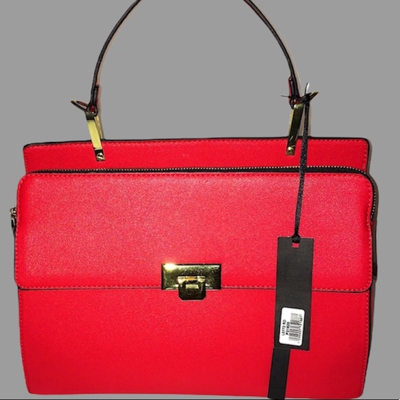 🛑BOGO 🆕Luxe "Regal Red" Leather Handbag - Picture 4 of 8